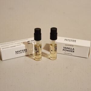 Matiere Premiere Vanilla Powder Perfume Fragrance Spray eau de parfum 1.5 ml x2